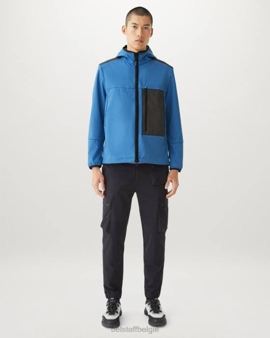 kleding softshell vooruit blauw impact jas Heren Belstaff 624D68