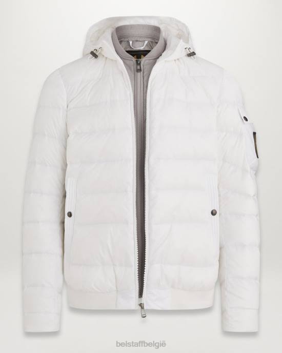 kleding dons gevuld nylon wit/oud zilver stadion jas Heren Belstaff 624D51