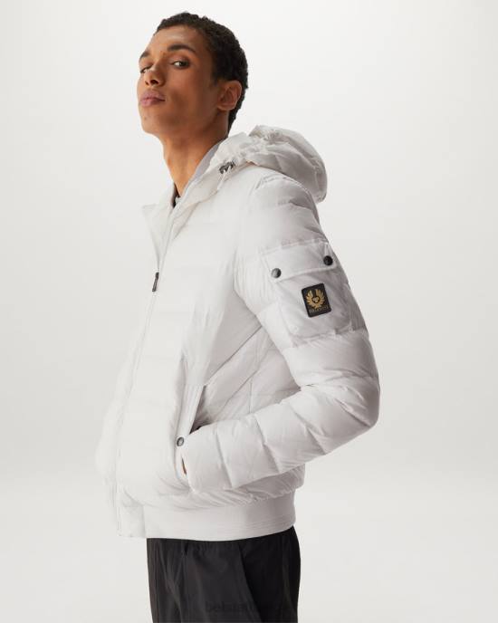 kleding dons gevuld nylon wit/oud zilver stadion jas Heren Belstaff 624D51