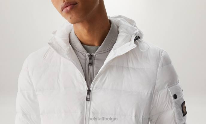 kleding dons gevuld nylon wit/oud zilver stadion jas Heren Belstaff 624D51
