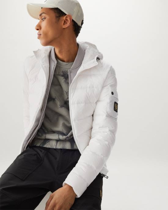 kleding dons gevuld nylon wit/oud zilver stadion jas Heren Belstaff 624D51