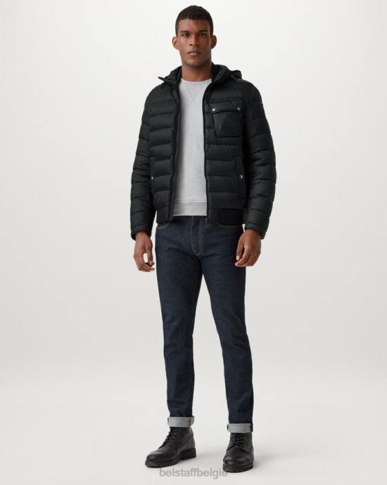 kleding dons gevuld nylon zwart gestroomlijnde jas Heren Belstaff 624D61