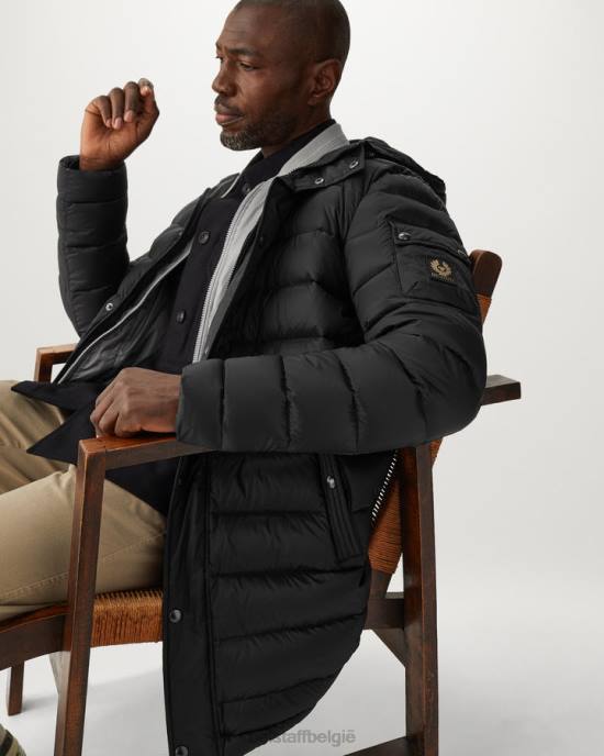 kleding dons gevuld nylon zwart/oud zilver stadion parka Heren Belstaff 624D58