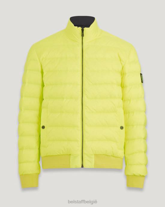kleding donsgevuld nylon zwart/neongeel omkeerbaar flitscircuitjack Heren Belstaff 624D46