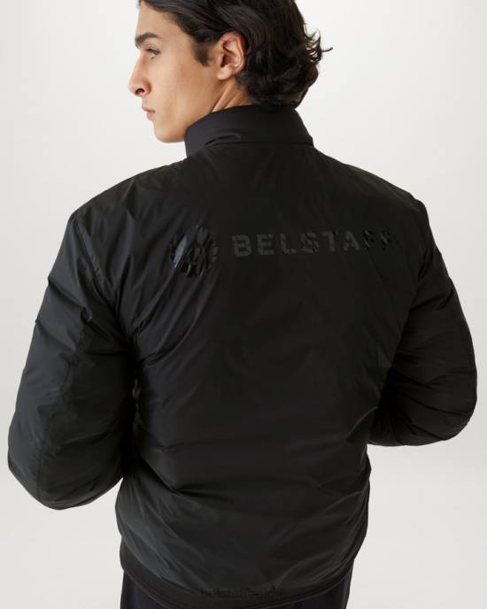 kleding donsgevuld nylon zwart/neongeel omkeerbaar flitscircuitjack Heren Belstaff 624D46