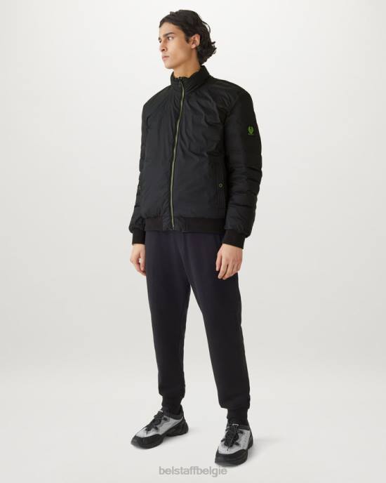 kleding donsgevuld nylon zwart/neongeel omkeerbaar flitscircuitjack Heren Belstaff 624D46