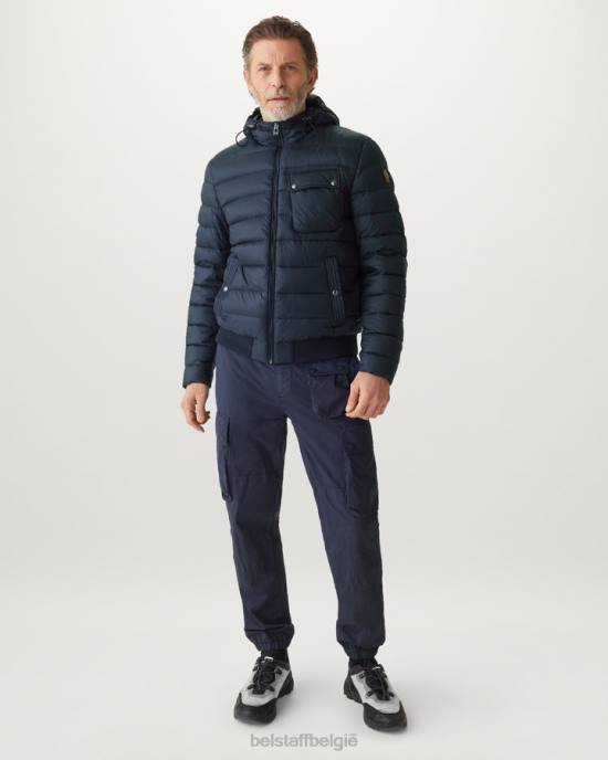 kleding donsgevulde nylon donkere inkt gestroomlijnde jas Heren Belstaff 624D63