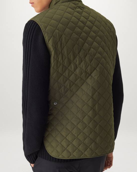 kleding gewatteerd gerecycled polyester vervaagd olijfgroen vest vest Heren Belstaff 624D62