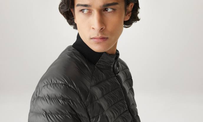 kleding ultra lichtgewicht dons zwart casco jas Heren Belstaff 624D44