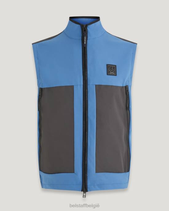 kleding softshell vooruit blauw verhouding gilet Heren Belstaff 624D106
