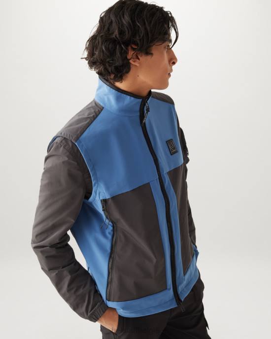 kleding softshell vooruit blauw verhouding gilet Heren Belstaff 624D106