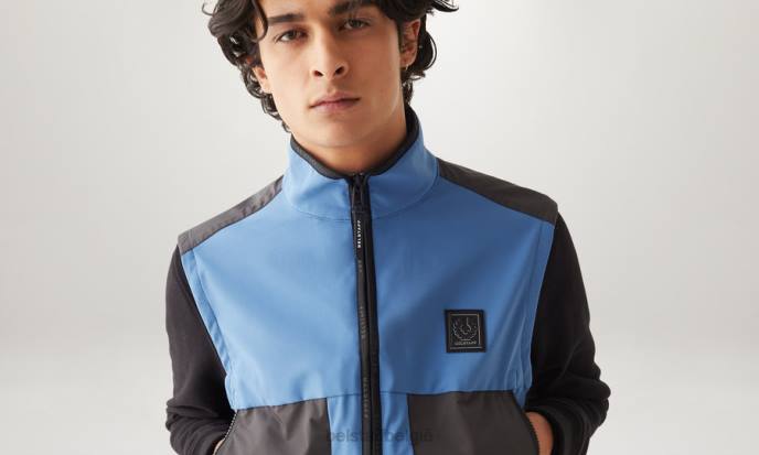 kleding softshell vooruit blauw verhouding gilet Heren Belstaff 624D106