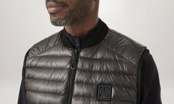 kleding ultra lichtgewicht dons zwart casco gilet Heren Belstaff 624D105