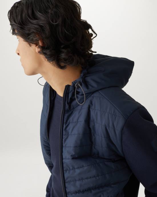 kleding merinowol gewassen marineblauw kerrigan ronde hals Heren Belstaff 624D293