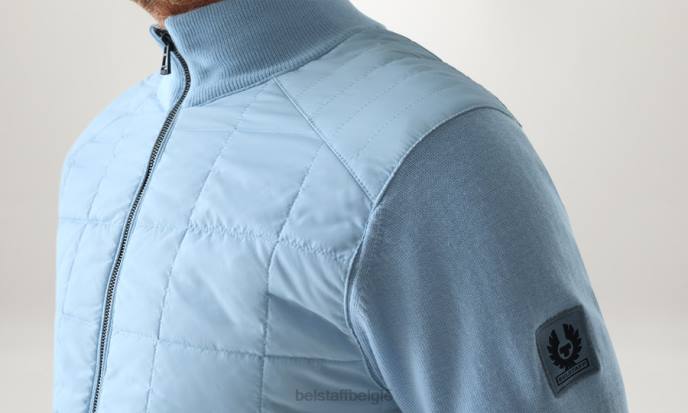 kleding merinowol hemelsblauw Kelbrook vest met rits Heren Belstaff 624D269