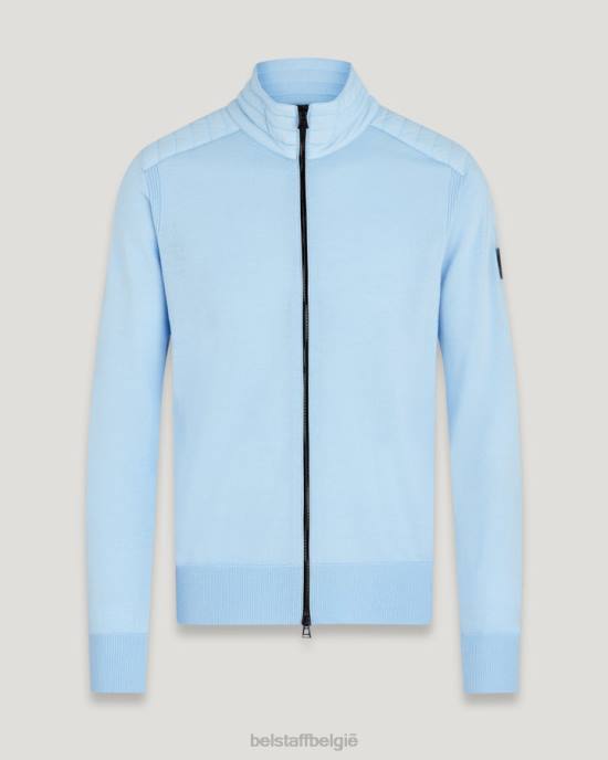 kleding merinowol hemelsblauw Kelby vest met rits Heren Belstaff 624D274
