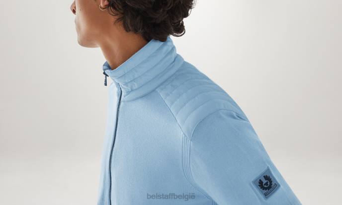 kleding merinowol hemelsblauw Kelby vest met rits Heren Belstaff 624D274