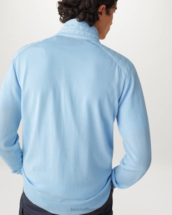 kleding merinowol hemelsblauw Kelby vest met rits Heren Belstaff 624D274