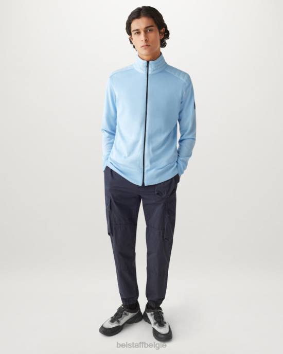 kleding merinowol hemelsblauw Kelby vest met rits Heren Belstaff 624D274