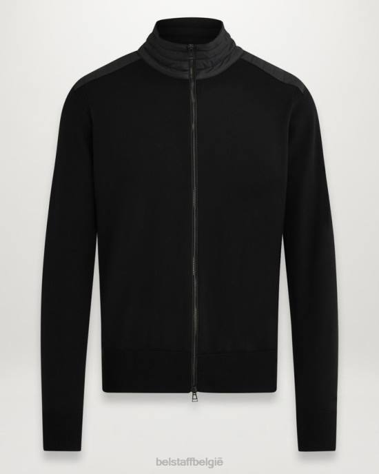 kleding merinowol zwart Kelby vest met rits Heren Belstaff 624D277