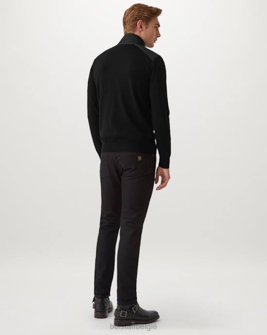 kleding merinowol zwart Kelby vest met rits Heren Belstaff 624D277