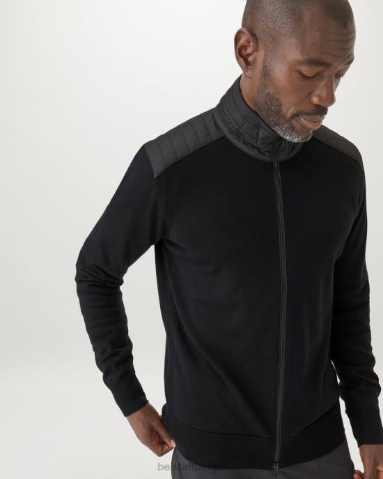 kleding merinowol zwart Kelby vest met rits Heren Belstaff 624D292