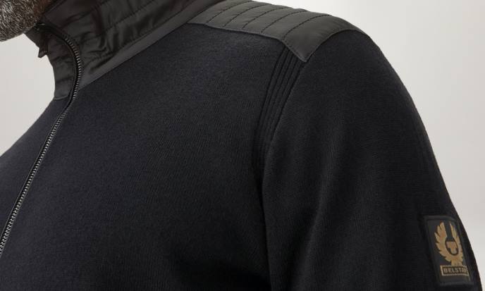 kleding merinowol zwart Kelby vest met rits Heren Belstaff 624D292