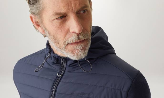 kleding pima katoen donkere inkt groen vest met volledige ritssluiting Heren Belstaff 624D279