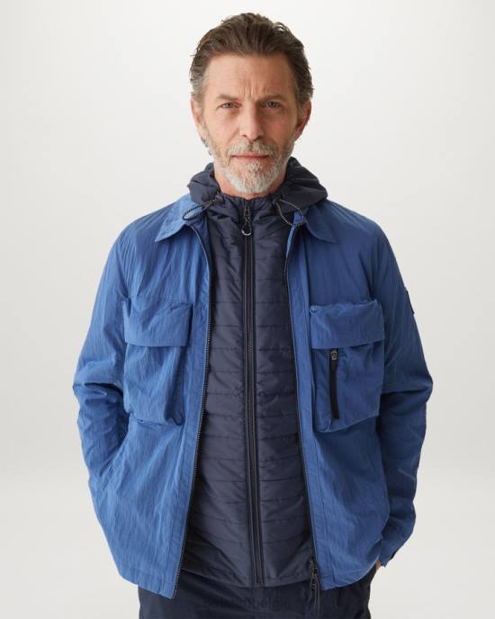 kleding pima katoen donkere inkt groen vest met volledige ritssluiting Heren Belstaff 624D279