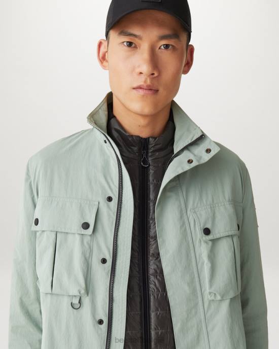 kleding pima katoen zwart vest met veerrits Heren Belstaff 624D268