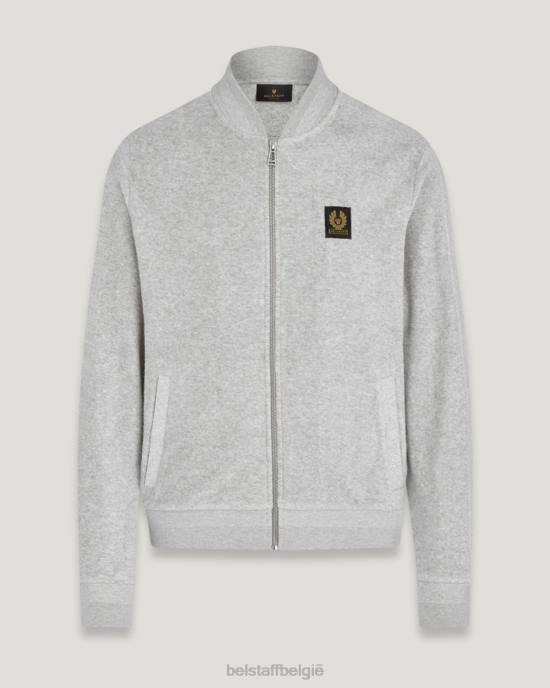 kleding badstof oude zilveren heide Sweatshirt met ritssluiting Heren Belstaff 624D226