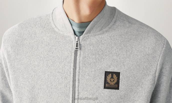 kleding badstof oude zilveren heide Sweatshirt met ritssluiting Heren Belstaff 624D226