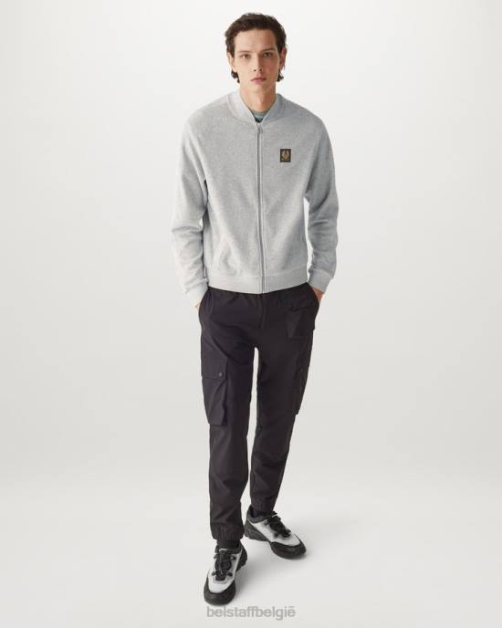 kleding badstof oude zilveren heide Sweatshirt met ritssluiting Heren Belstaff 624D226