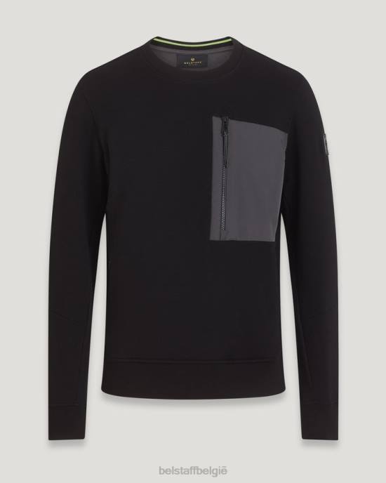 kleding droog katoenfleece zwart straal sweatshirt Heren Belstaff 624D222