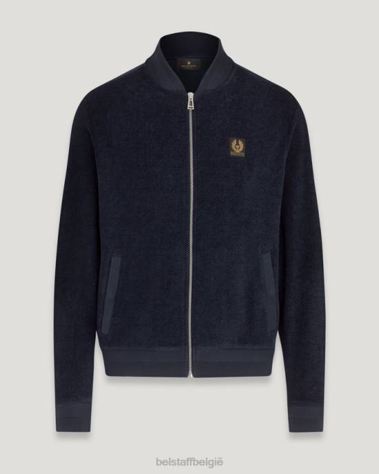 kleding handdoek donkere inkt Sweatshirt met ritssluiting Heren Belstaff 624D231