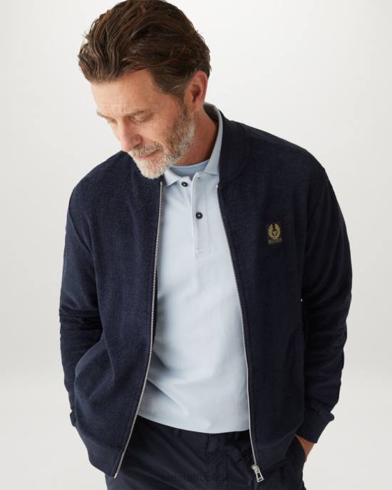 kleding handdoek donkere inkt Sweatshirt met ritssluiting Heren Belstaff 624D231