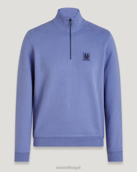 kleding katoenfleece mauve Sweatshirt met kwartrits Heren Belstaff 624D243