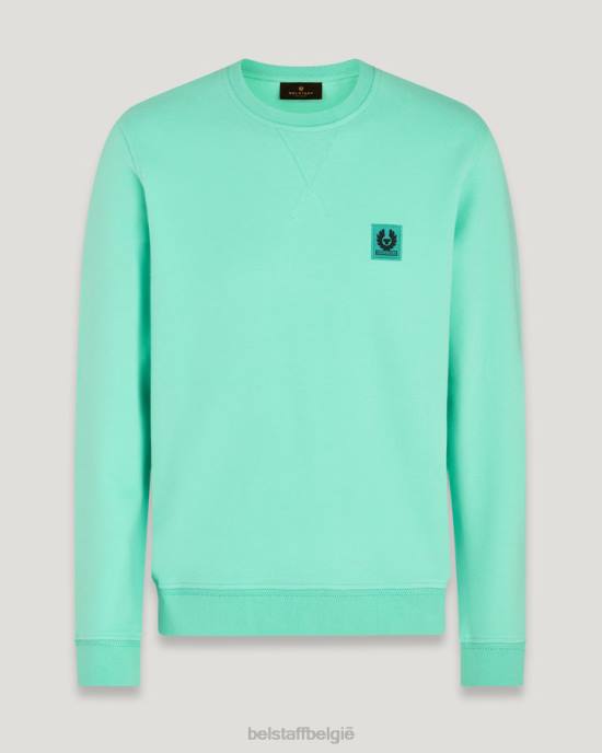 kleding katoenfleece oceaangroen sweatshirt Heren Belstaff 624D244