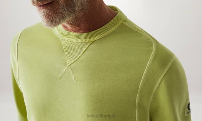 kleding kledingverf lichtgewicht fleece limoengeel gibe sweatshirt Heren Belstaff 624D234