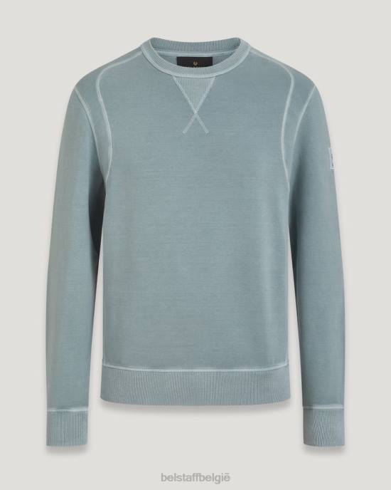 kleding kledingverf lichtgewicht fleece staalgroen gibe sweatshirt Heren Belstaff 624D227