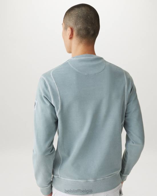 kleding kledingverf lichtgewicht fleece staalgroen gibe sweatshirt Heren Belstaff 624D227