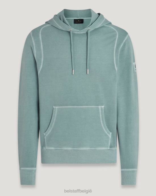 kleding kledingverf lichtgewicht fleece staalgroen meter hoodie Heren Belstaff 624D233