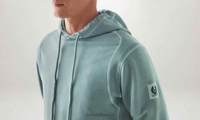 kleding kledingverf lichtgewicht fleece staalgroen meter hoodie Heren Belstaff 624D233
