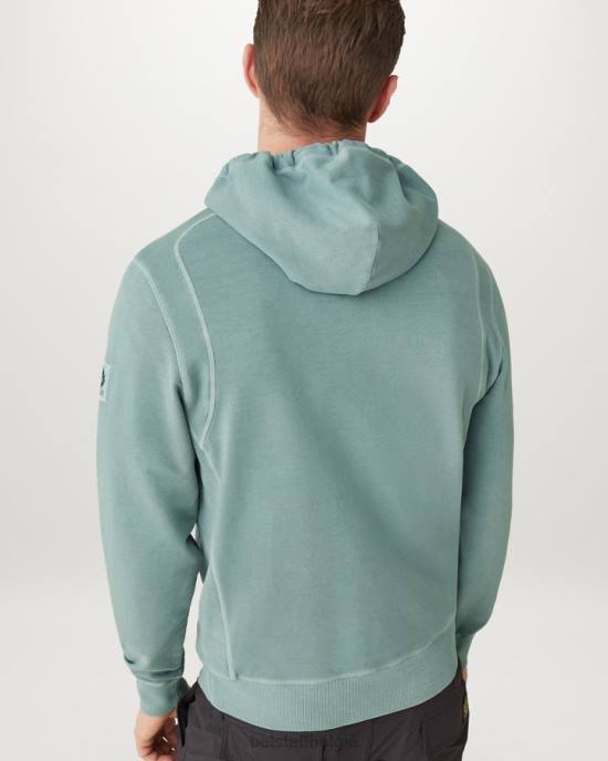 kleding kledingverf lichtgewicht fleece staalgroen meter hoodie Heren Belstaff 624D233