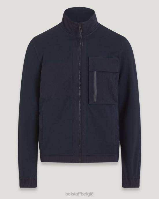 kleding lichtgewicht fleece donkere inkt Seal sweatshirt met volledige ritssluiting Heren Belstaff 624D224