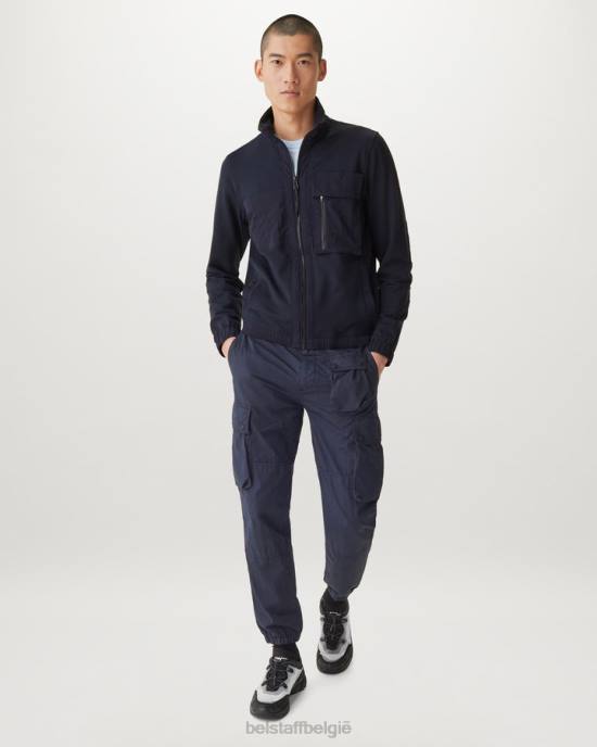 kleding lichtgewicht fleece donkere inkt Seal sweatshirt met volledige ritssluiting Heren Belstaff 624D224