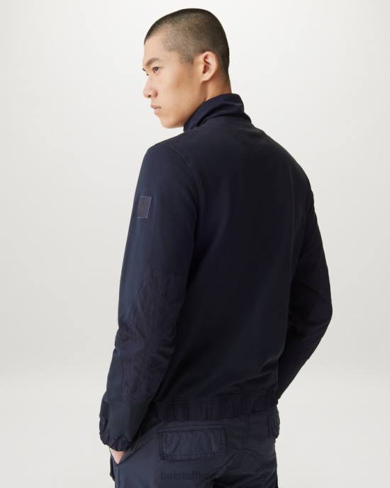 kleding lichtgewicht fleece donkere inkt Seal sweatshirt met volledige ritssluiting Heren Belstaff 624D224