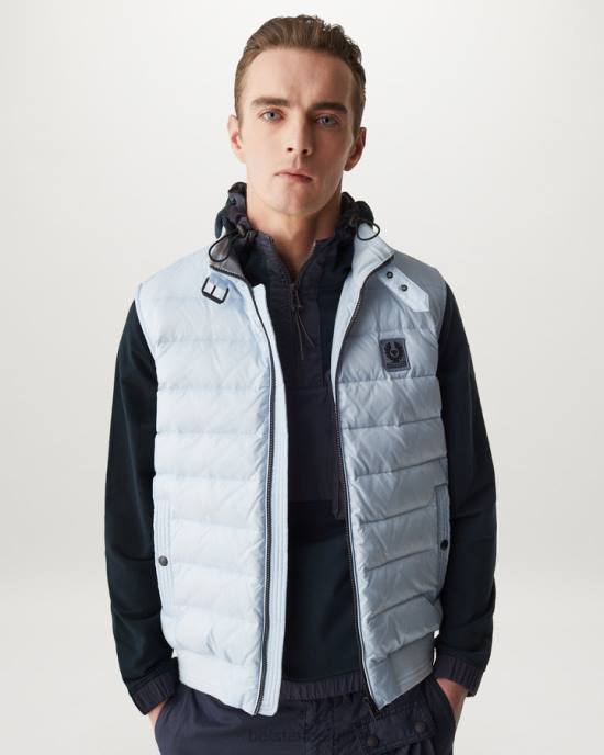 kleding lichtgewicht fleece donkere inkt slipway hoodie met kwartrits Heren Belstaff 624D232