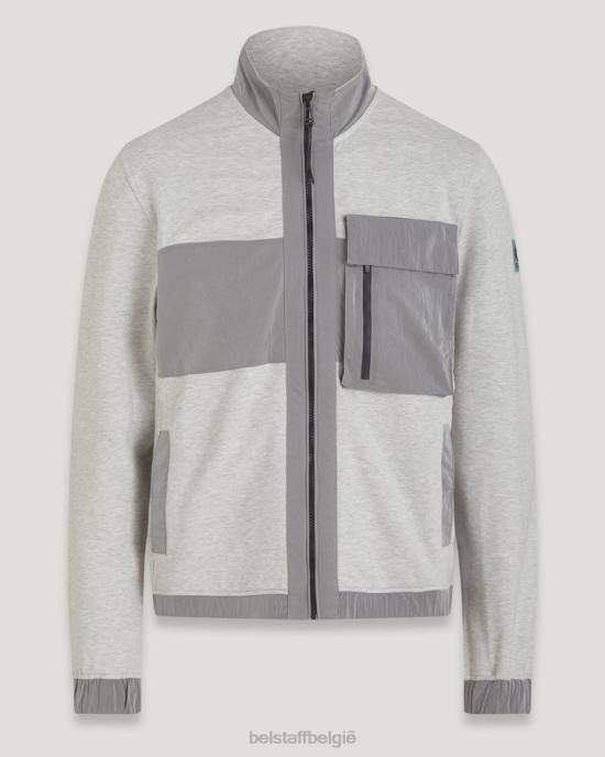 kleding lichtgewicht fleece oud zilver Seal sweatshirt met volledige ritssluiting Heren Belstaff 624D220