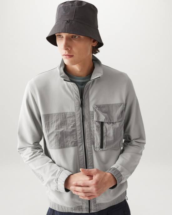 kleding lichtgewicht fleece oud zilver Seal sweatshirt met volledige ritssluiting Heren Belstaff 624D220